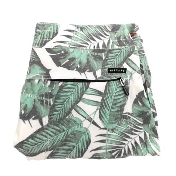 Rip Curl Floral Stassi Pink Green Board Shorts Swim Trunks Men 31 90s Palm Print - Picture 4 of 6